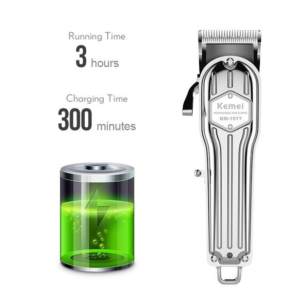 

hair clippers kemei 1977 men's trimmer usb electric clipper single blade scissors shaving precision modeling tool
