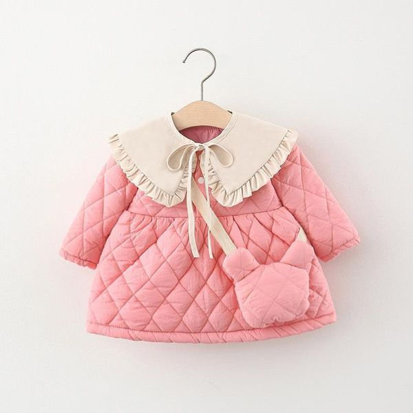 

down coat female baby winter princess children's clothing kids cotton-padded skirt 2021 girls net red jacket clothes, Blue;gray