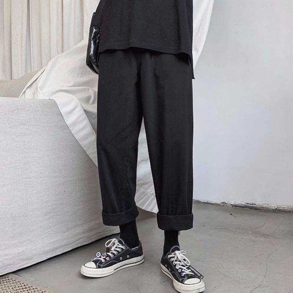 

men's pants venda quente masculinas moda streetwear ins calas verso coreana hip hop rua solta carga para homens rpvc, Black