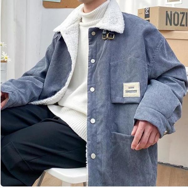 

fashion winter men jacket japanese streetwear autumn plus size harajuku coat fleece chaquetas hombre men's clothing df60jk jackets, Black;brown