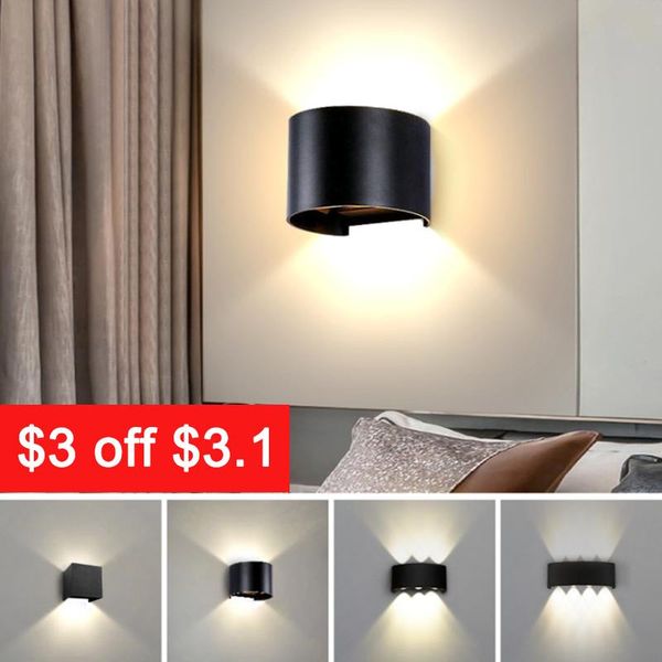 

wall lamp led lamps indoor outdoor lighting ip65 waterproof light fixture for home garden bedroom stairs sconce decoration
