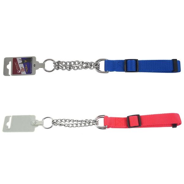 

dog collars & leashes 2pcs gear martingale adjustable choke-style collar red with blue