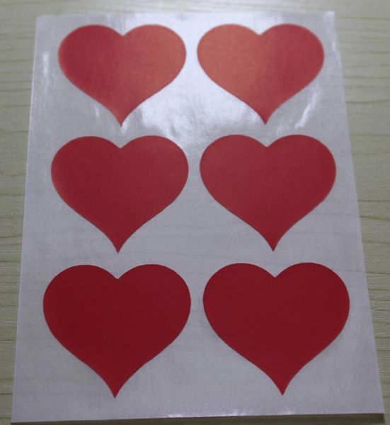 

gift wrap 3.8cm red large heart sticker - bright love