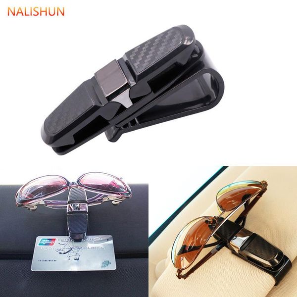 

other interior accessories nalishun car glasses holder portable ticket card clamp sun visor sunglasses clip abs eyeglasses case auto
