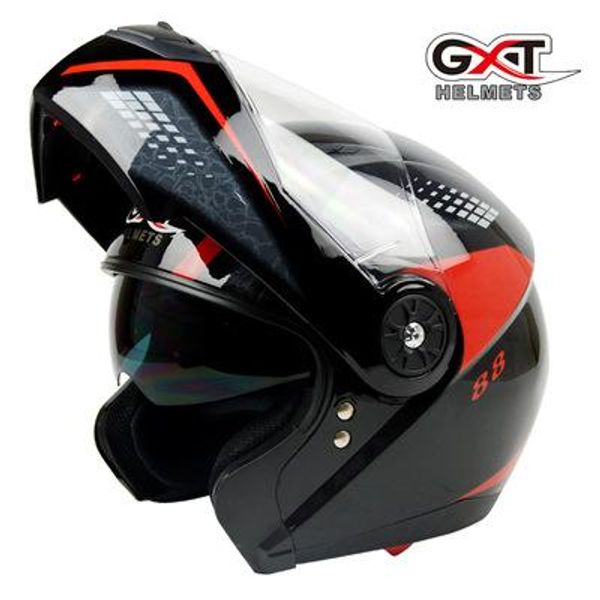 

motorcycle helmets gxt helmet face off double lens anti-fog women's half
