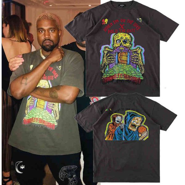

tee kanye west male tshirt female head wound graffiti t streetwear hip harajuku season 6 xxtentacion, White;black