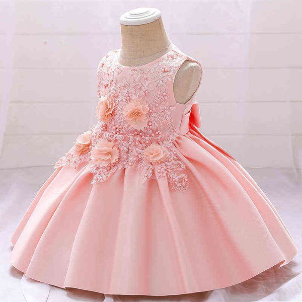 Abito da bambino di un anno Abito da ricamo in rilievo Abito da sposa per festa di Natale per bambini Abito da principessa Festa di compleanno Costume da luna piena G1215