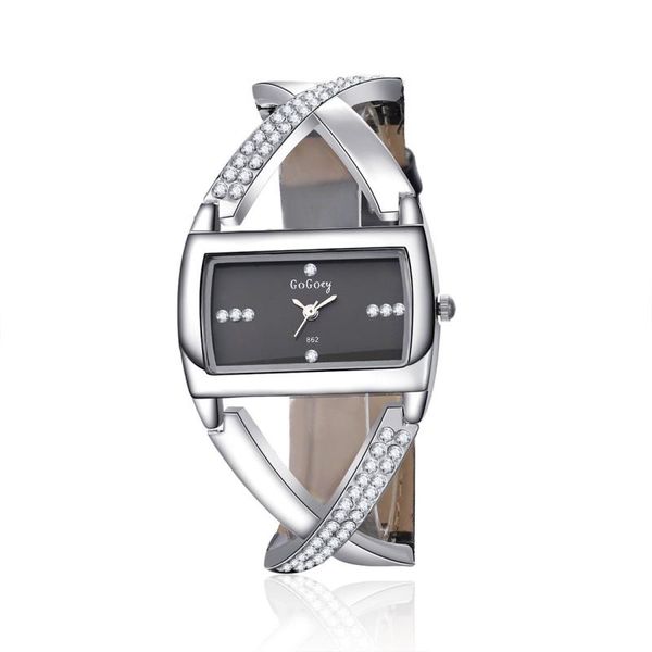 

wristwatches fashion 2021 luxury crystal bracelet women's watches women ladies watch clock relogio feminino reloj, Slivery;brown