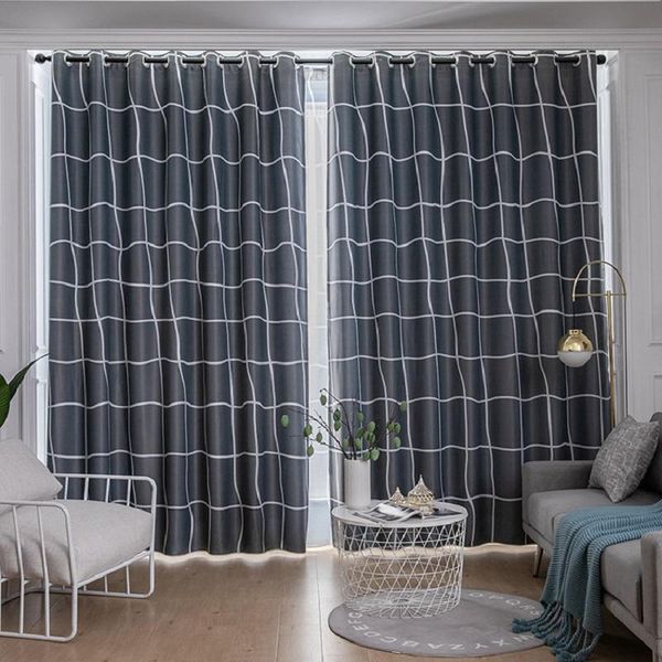 

curtain & drapes modern minimalist exquisite high sense of shading black and white lattice printing curtains for living room bedroom