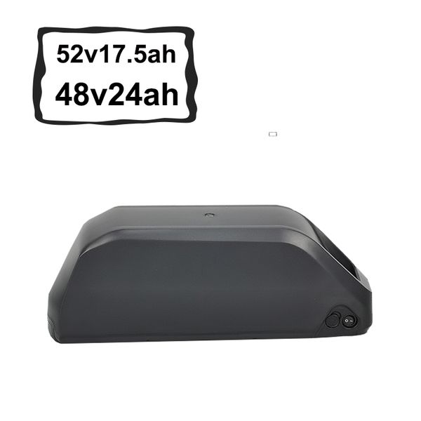 

duty 52v 17.5ah polly battery ebike shark batteria for 48v 52volt 1000w 1200w down tube fat tire electric bike batteries