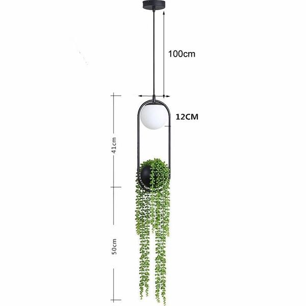 

pendant lamps mmbl nordic ins diy lights with plants bedroom bedside lamp led glass ball plant pot