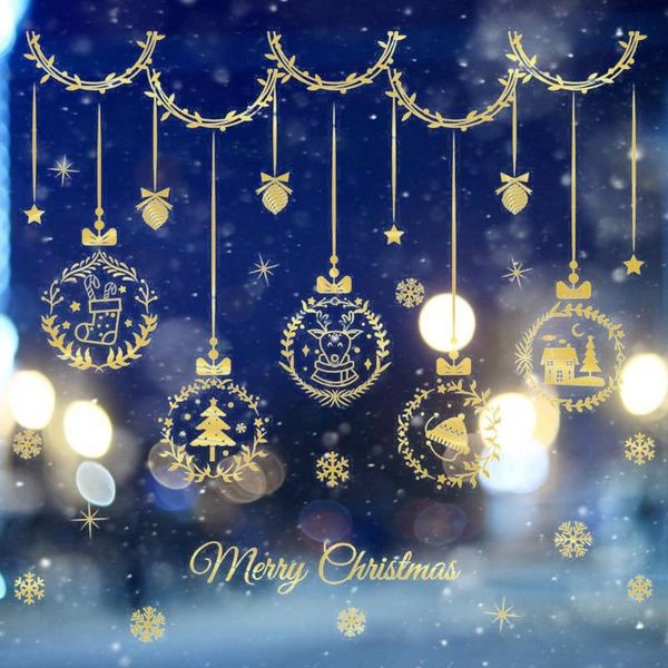 

window stickers christmas clings holiday door wall decals for home