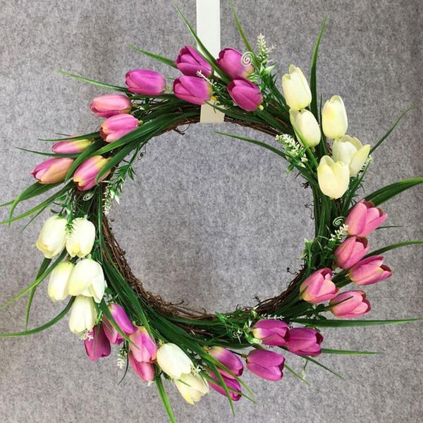 

decorative flowers & wreaths artificial pink tulips faux tulip stems for easter spring wreath floral arrangement centerpiece wedding bouquet