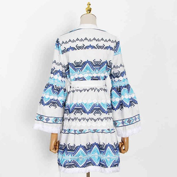 

dresses vintage print hit color spring for women v neck long sleeve high waist patchwork lace mini es female, Black;gray