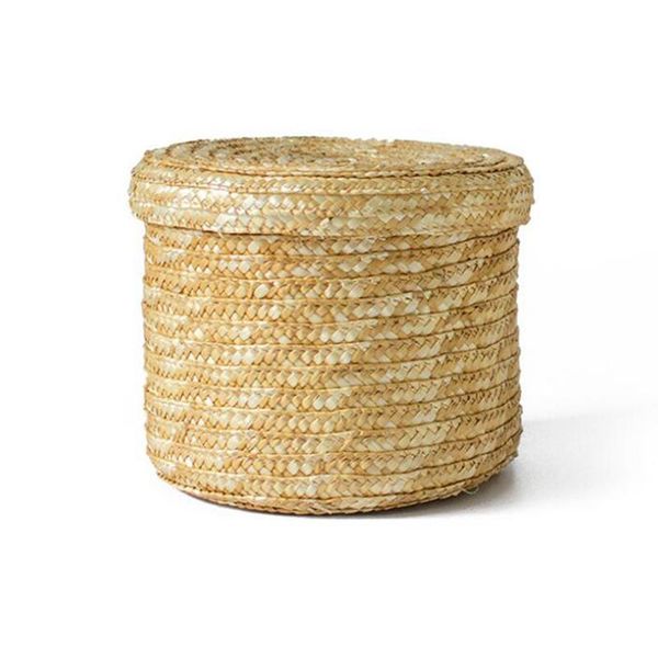 

storage baskets 1 pcs wheat straw woven basket rustic natural brown finish