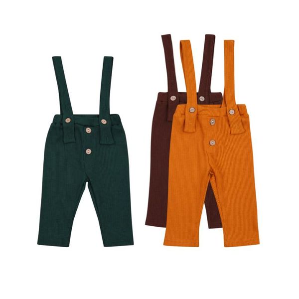 

summer born infant baby boys girls clothes strap button rompers solid jumpsuit long pants overalls outfits 0-24m jumpsuits, Blue