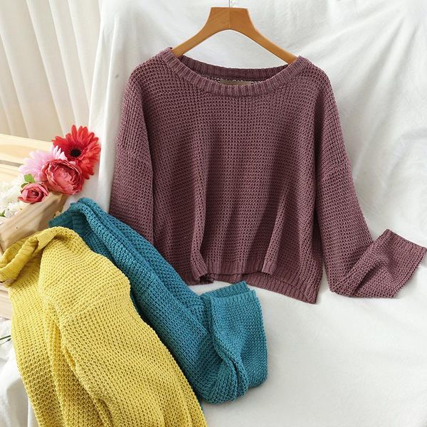 

casual o neck sweater women 2021 spring autumn long sleeve women's knit jumper sweter mujer blusa inverno sweaters, White;black