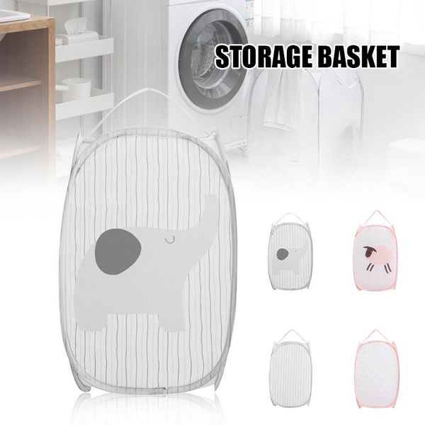 

laundry bags ly cute cartoon basket with handles collapsible large capacity dust proof dirty hamper bag for room