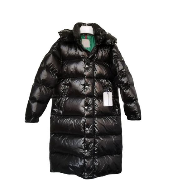 

mens womens winter outdoor leisure sports down puffer jacket white duck windproof parka hoodies hooded collar cap warm long thick, Black