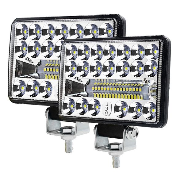 Fari esterni retrofit a LED quadrati da 4 pollici e 20 perline da 12-80 V, una coppia