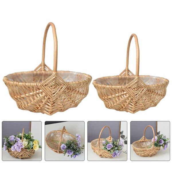 

other garden supplies 2pcs flower baskets girl wedding party storage