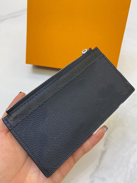 

wallet coin purse card holder key pouch luxury designer wallets leather bags mens bag cardholder womens purses handbags, Brown;gray