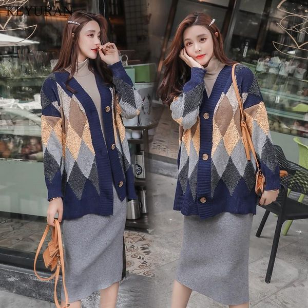 

women's sweaters 3xl plus big size sweater women spring autumn winter 2021 cardigan feminino fashion knit loose coat female 2697, White;black