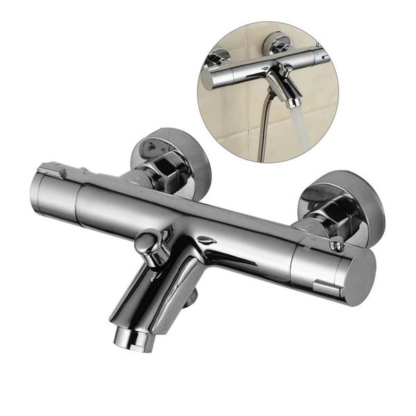 

contemporary design polished chrome solid brass in-wall bath thermostatic shower faucet with bend angle dual handle bathroom sets