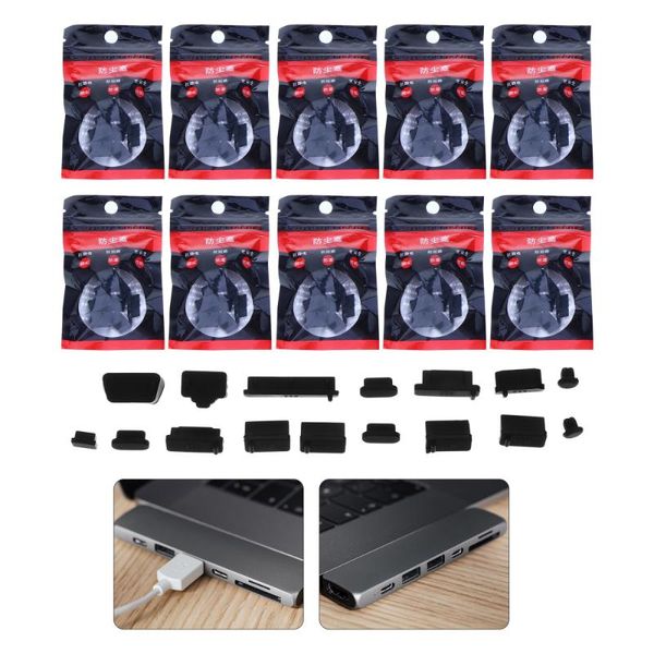 

160pcs/10 packs lapports plugs anti-dust charging port sers cell phone gadgets