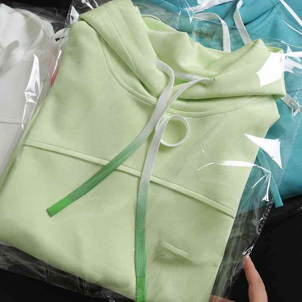 

2021 new style age reduction across three seasons leisure commuting chapter ~ comfortable hooded drawstring women's sweater, Black