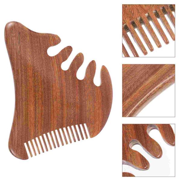 

hair brushes 1pc wood comb scalp massager wide teeth styling, Silver