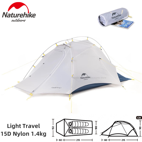 

tents and shelters naturehike tent 15d camping hiking 2 person 1.5kg ultralight stable structure outdoor portable 3f ul