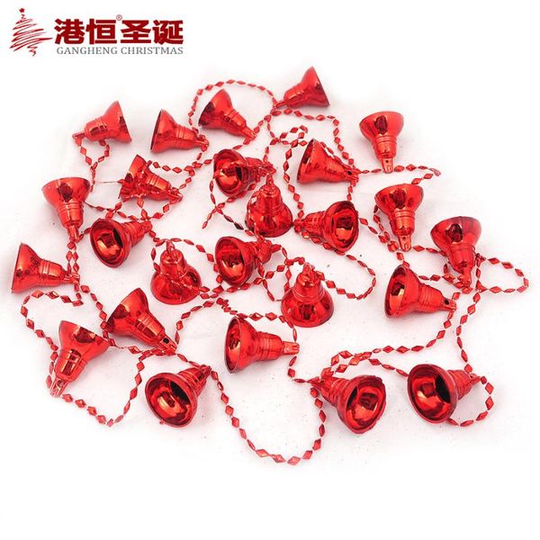 

christmas decorations tree 290 * 3cm golden red bright bell string 70g