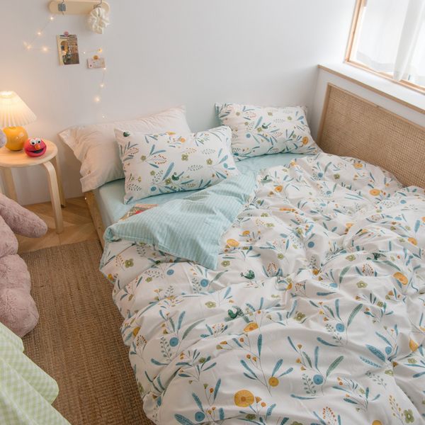 

net red ins princs style four female three piece set 1.8m bedding dormitory quilt cover bed sheet