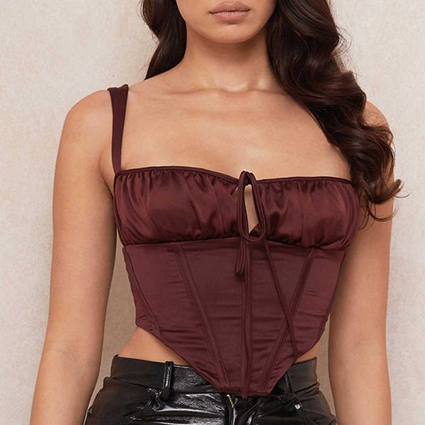 

women's blouses & shirts womens t-shirts lovely cupped satin square neck zipper ruched quilted corset, red wine party casual clothes cl, White