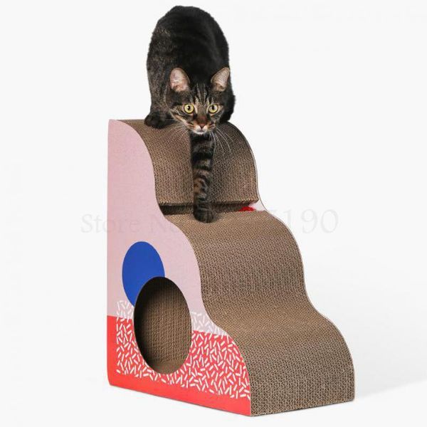 

cat toys scratching memphis triangle corrugated claw grinder sofa wear-resistant nest toy