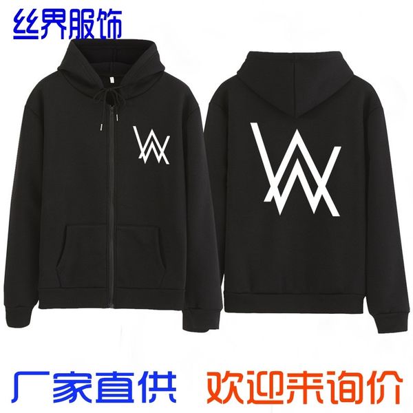 

new autumn winter 2019 korean loose zipper hoodie plush thickened men's and women's student couple clothes, Black