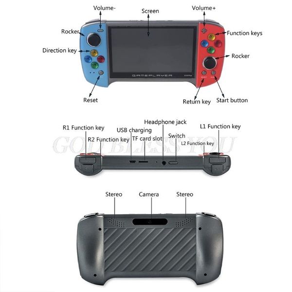 

portable game players 2021 x19 plus handheld console 5.1 inch large screen 1000 360 degree double-rocker drop