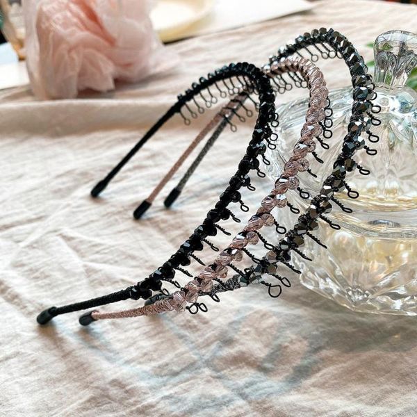 

1pc/lot iron crystal multicolor handmade beaded headband hair band headwear for girls women fashion accessories width 13cm