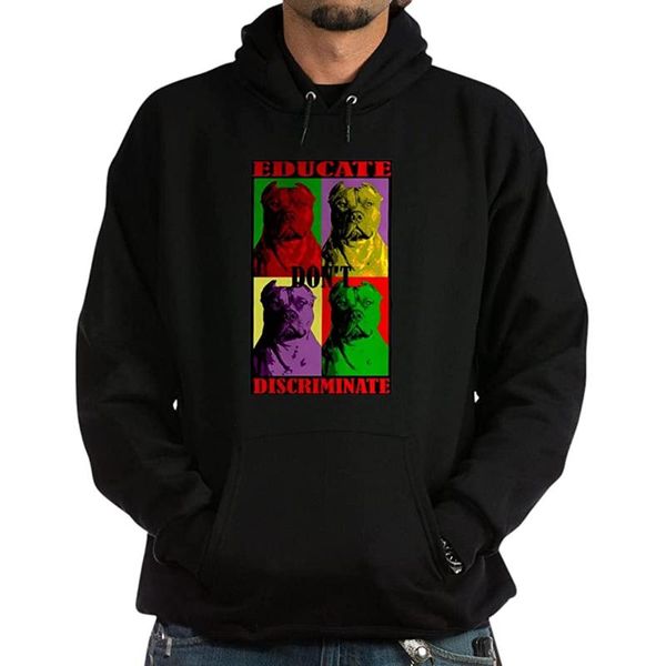 

men's hoodies & sweatshirts cafepress pitbull educate hoodie sweatshirt, Black