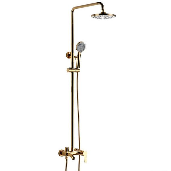 

bathroom shower sets copper set household rose gold one-button dual-control pressurized nozzle bj