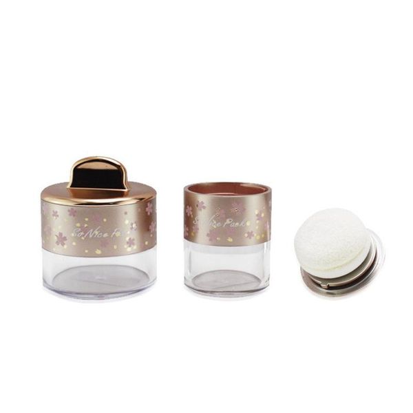 

10g/20g blossom round rose gold empty face loose powder case makeup blusher jar travel cosmetic container with sifter puff storage bottles &