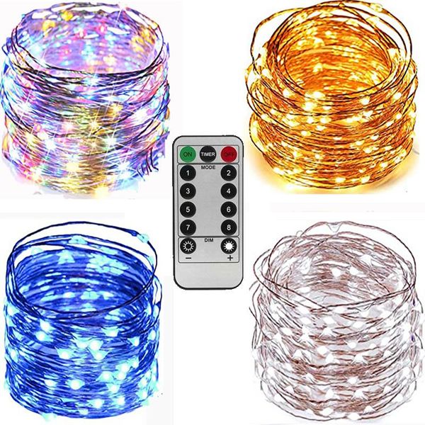 

festive outdoor copper string light 5m 10m 20m 30m remote control timing battery/usb garden for party christmas decoration led strings
