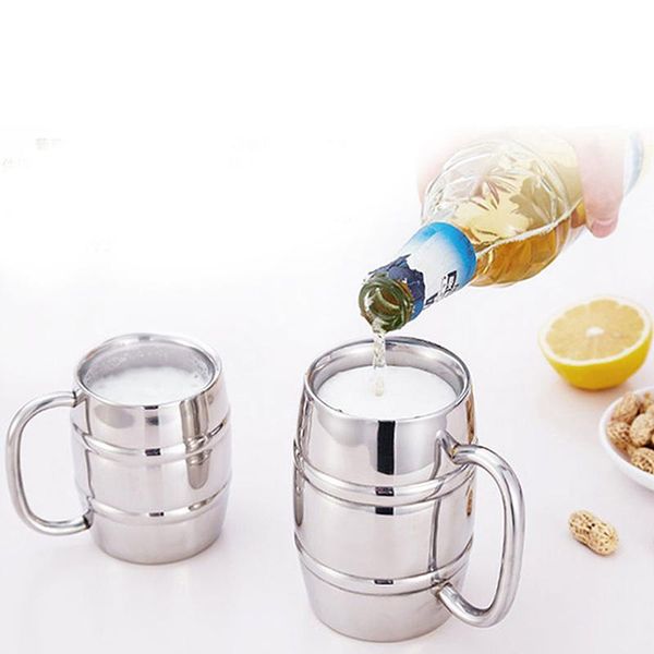 

mugs stainless steel mug metal drinkware cups beer coffee tea double wall traveling outdoor camping water