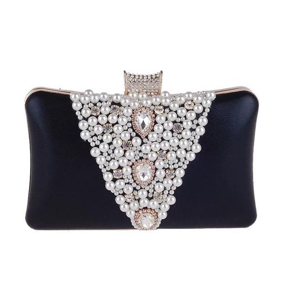

kaiweili v-shaped pearl stone hand-held evening bag annual meeting bags