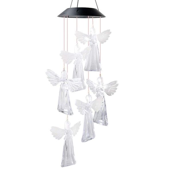 

decorative objects & figurines angel wind chime black cover sun outdoor gardening gift unique birthday for mom, mother mom