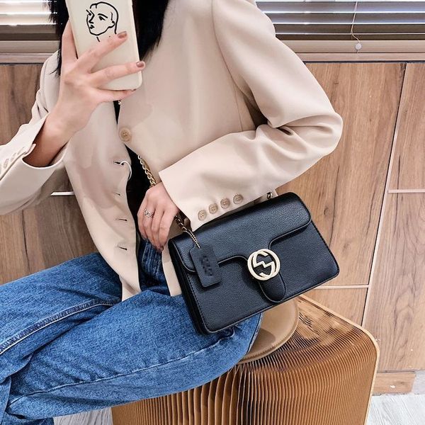 

handbag organ chain small square high texture messenger women's autumn and winter new fashion large capacity shoulder bag