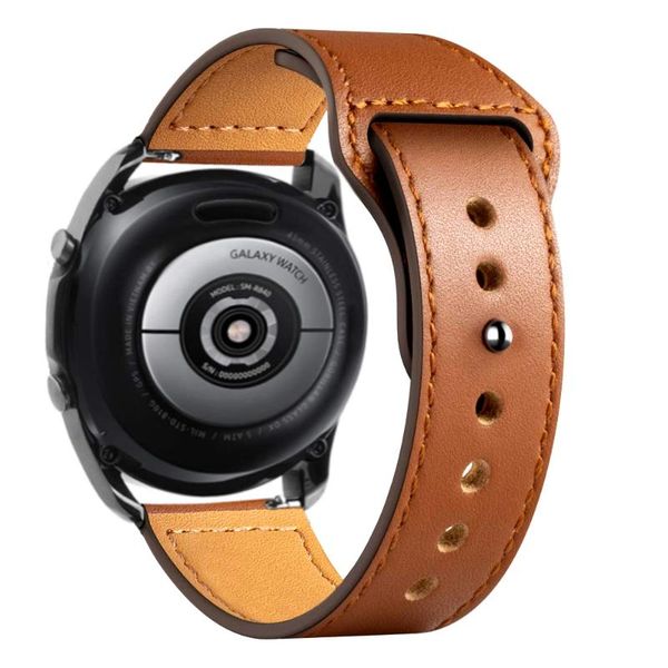 

watch bands leather band for samsung galaxy 4 classic/active 2/3/42mm/46mm 20mm 22mm bracelet huawei gt/2/3 pro strap, Black;brown