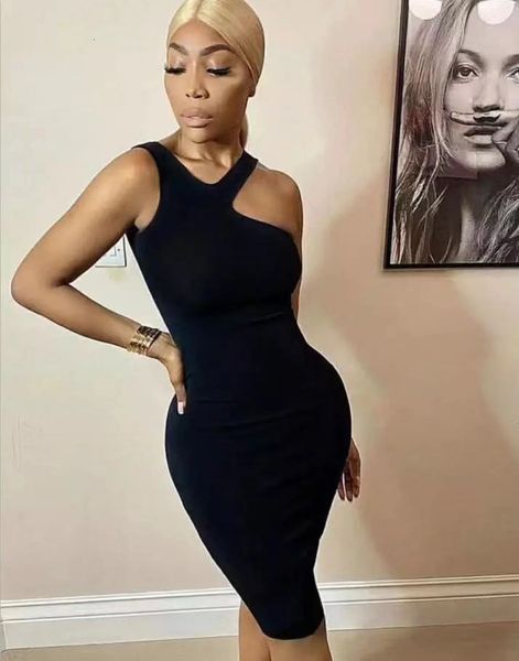 

dress black sleeveless rayon bandage elegant evening party dress vestidos, Black;gray