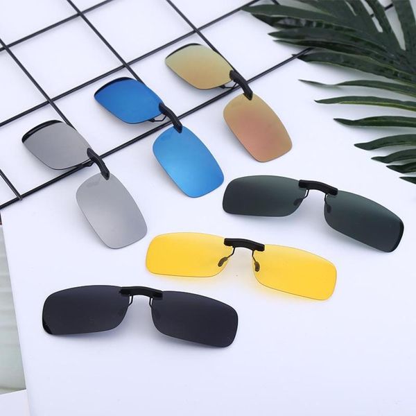 

lens men polarized sunglasses creative women flip-up clip on eyeglasses fashion night vision goggles ljj_ta1269